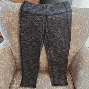 Athleta Black and White Striped Capris